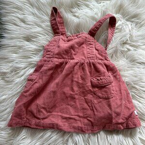 Ruffle Butts blush corduroy pinafore size 12-18 months // 3673